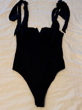 Free People Black One-Piece Bodysuit